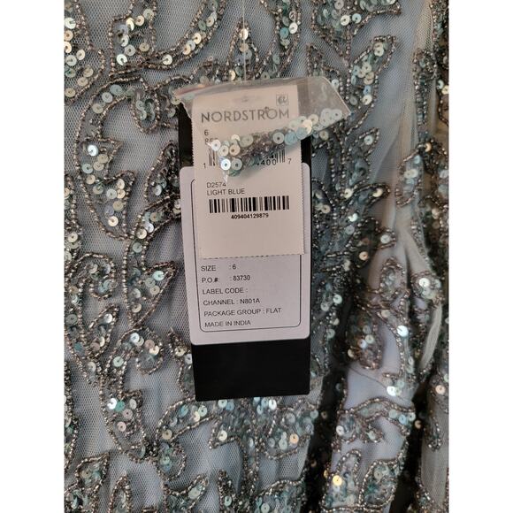 NWT Pissaro Nights Beaded Illusion Taffeta Cocktail Dress Pisarro Nights Sz 6 - Picture 7 of 11